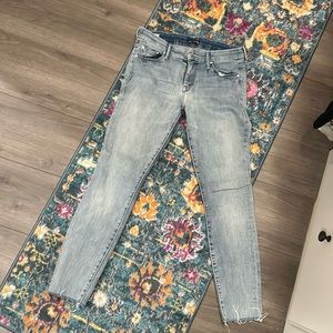 Mother Looker jeans ankle gray in Clear as day light wash size 28